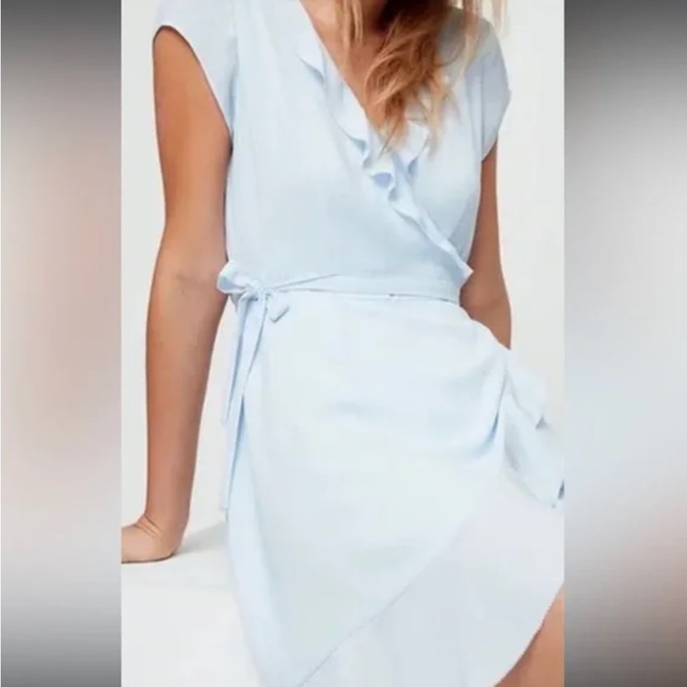 Sunday Best baby blue wrap dress size 4
